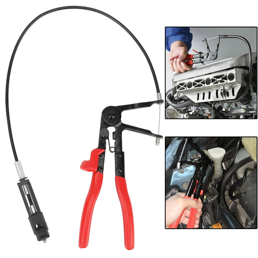 Flexible Wire Long Reach Hose Clamp Pliers Auto Tools Removal Hand Tools Alicate Cable Type for  - Automotive LED Light