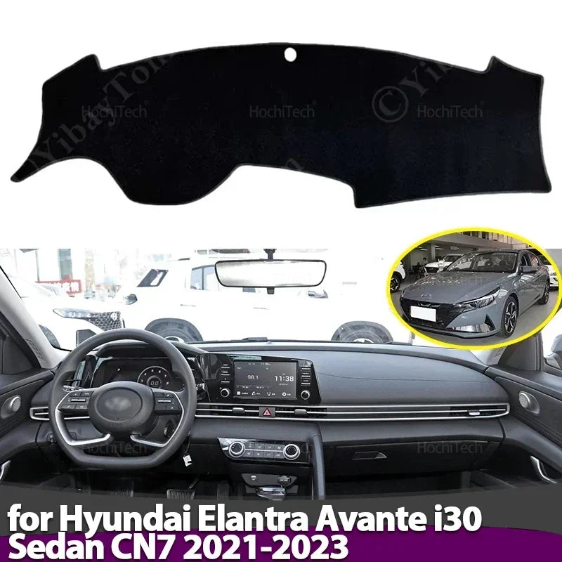 Anti-Slip Dashboard Cover Protective Pad Car Accessories Sunshade Carpet for Hyu for Hyundai I30 CN7 - Automotive LED Li