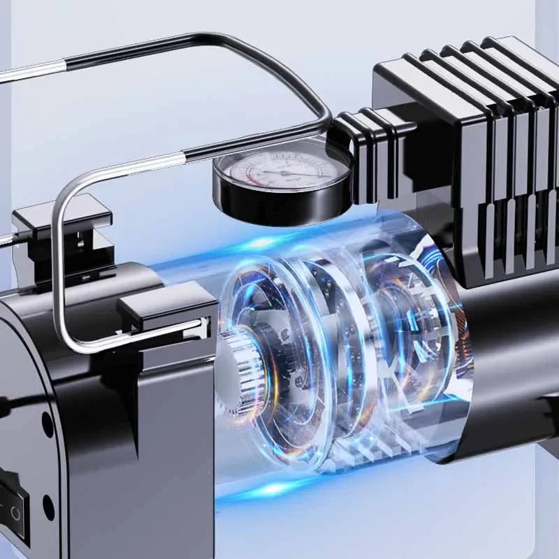 140PSI 12V Car Tyre Inflator Heavy Electrical Air Compressor Automotive Inflation Pump Vehicle I - Automotive LED Light