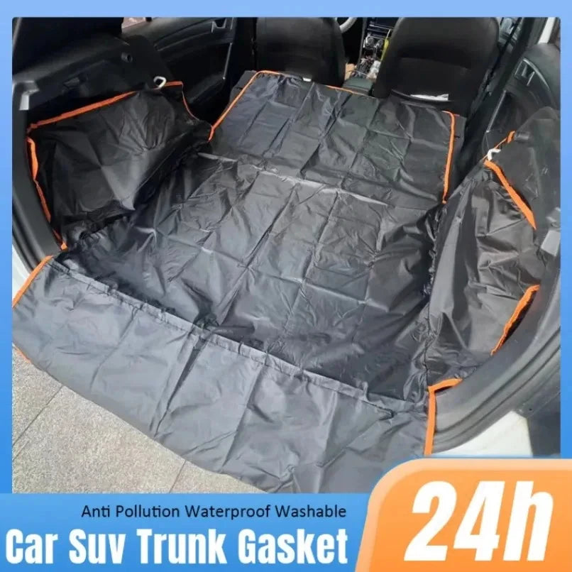 Heavy Duty Dog Seat Cover Waterproof Nonslip Pet Trunk Liner Hammock with Side Flaps for SUV Tru - Automotive LED Light