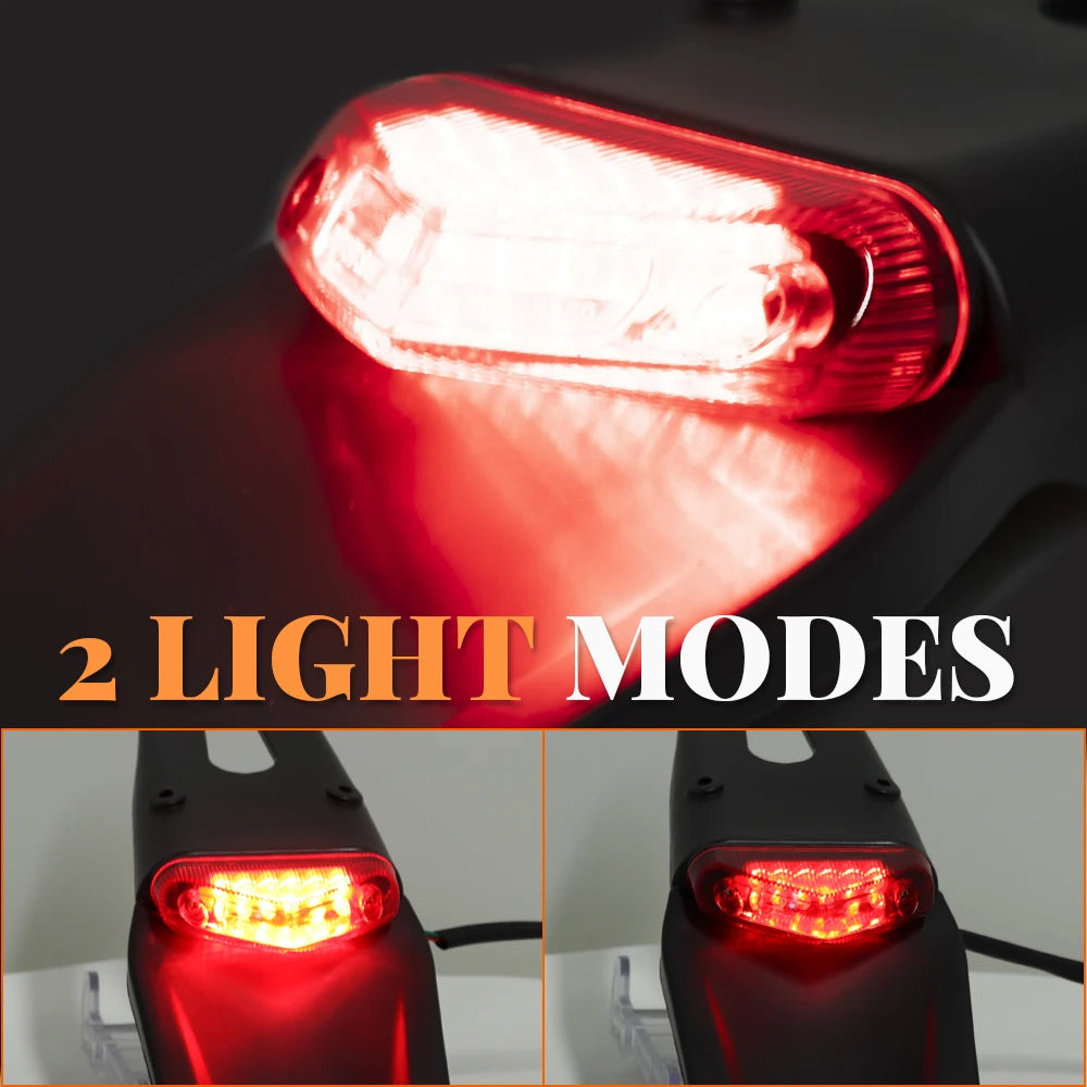For Enduro Off- Road Bike CRF YZ Motorcycle Rear Fender Tail Light Dirt Bike 12V Motobike Tail L - LED Motorcycle Light