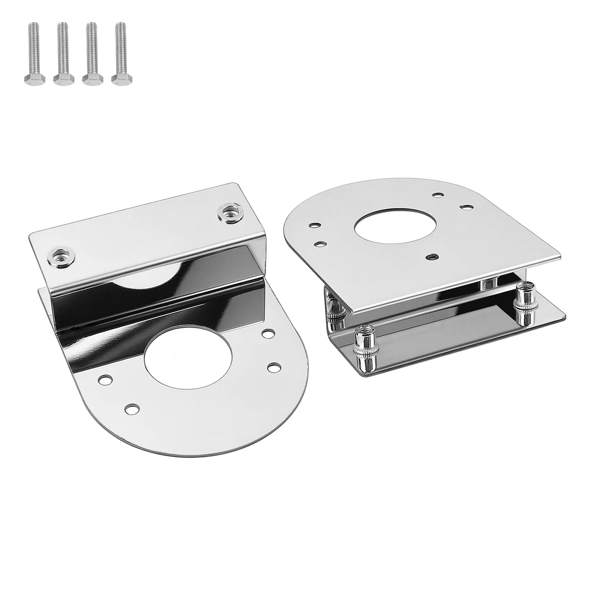 Universal Clip On Light Base Bracket 2Pcs Stainless Steel Lamp Mount Holder For Semi Trailer Tru - Automotive LED Light