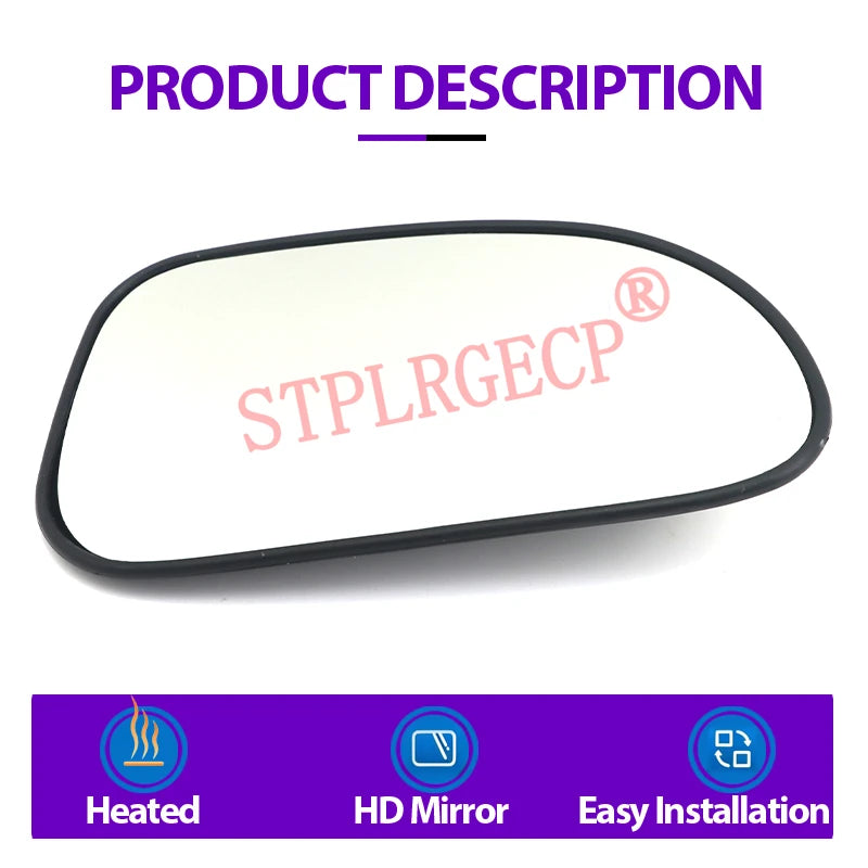 Stplrgecp Driver Side Left or Right Door Side Heated Wing Mirror Glass Lens for  for Chevrolet 2003-2009 - Automotive LE