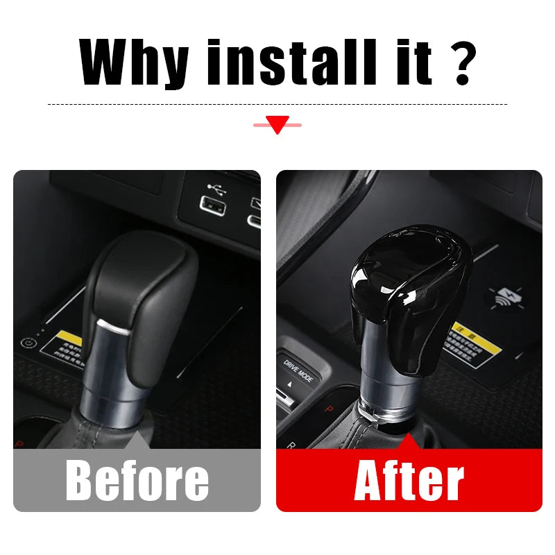 For Honda CR-V CRV 6th Gen 2023 2024 2025 Car Gear Shift Knob Gear Head Cover ABS Carbon Fibre / - Automotive LED Light