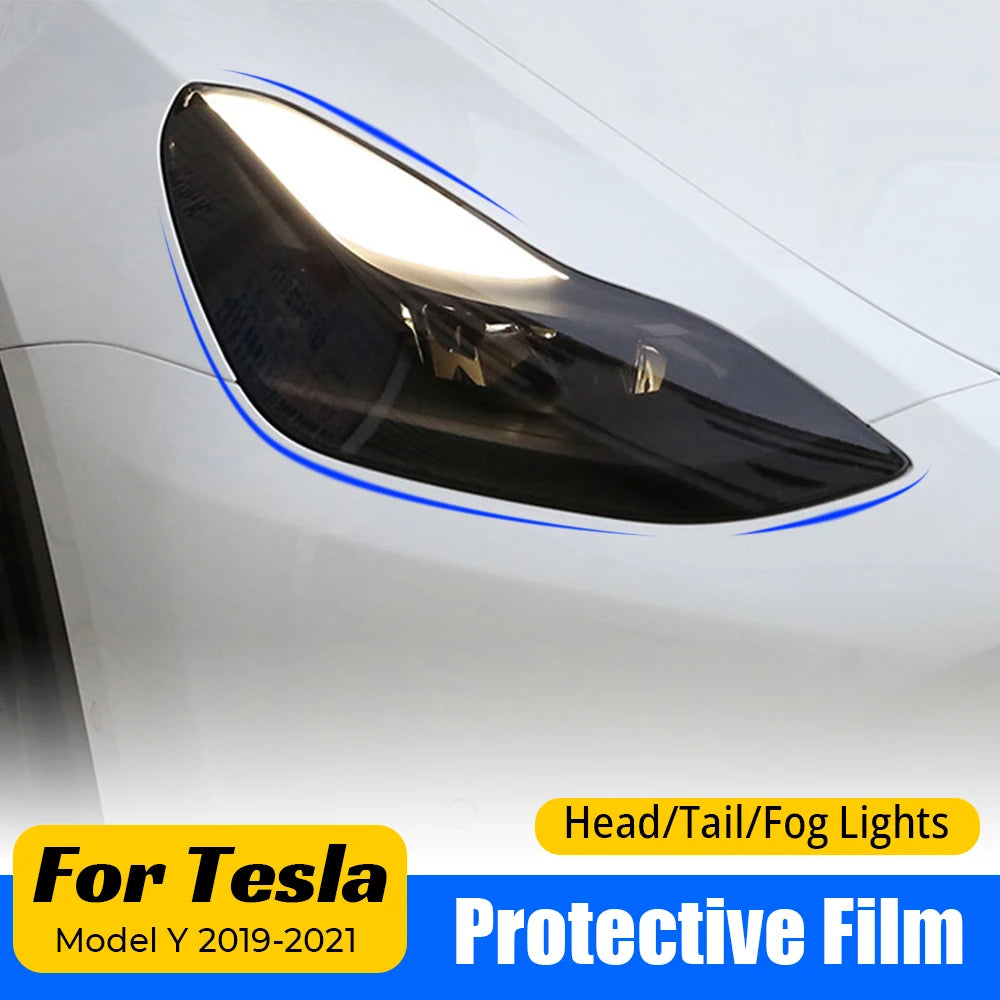 For Headlight Fog Rear Tail Lights Auto Modification Lamp Protector Protective Film For Tesla Mo - Automotive LED Light