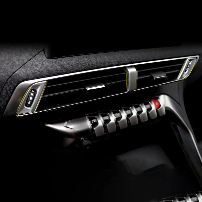 For Peugeot 3008 5008 GT 2016 2017 2018 2019 Car Central Control Air Conditioning Vent Outlet Co - Automotive LED Light