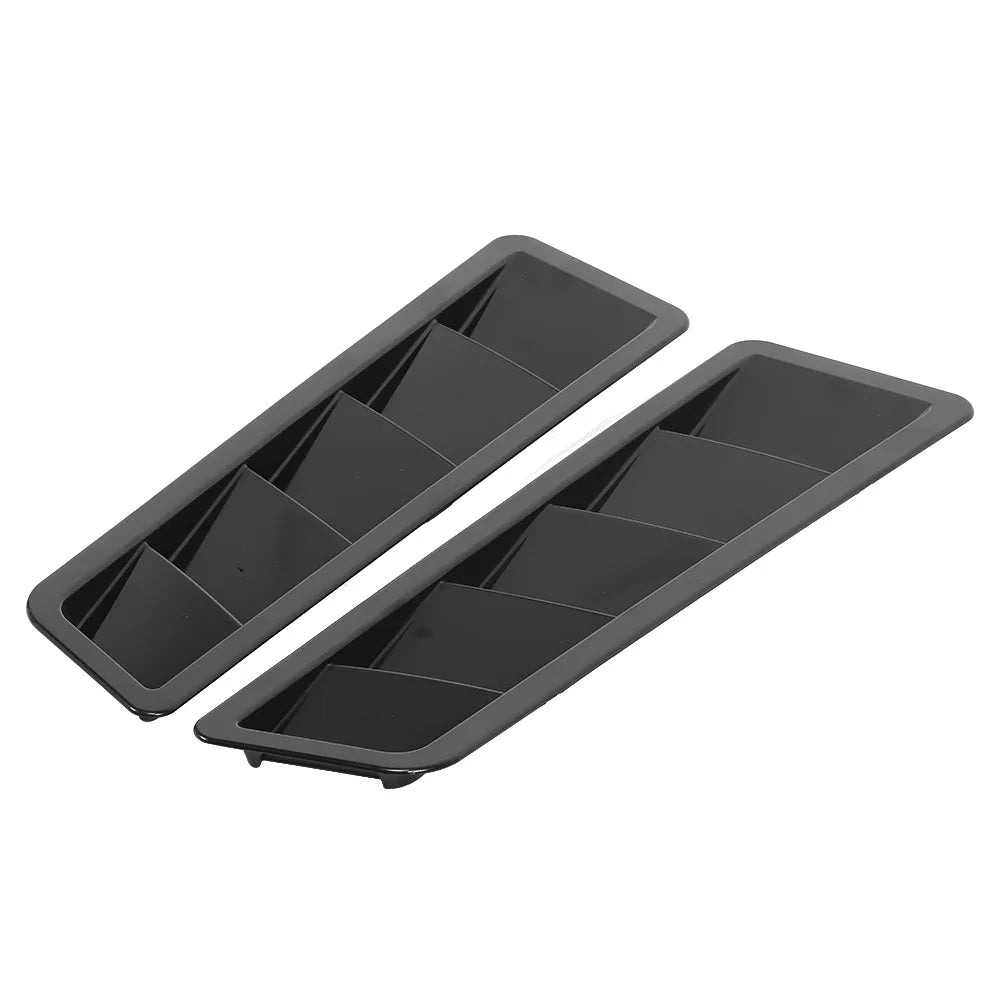 2Pcs Universal Hood Air Intake Panel Trim Bonnet Louver Cooling Vent Cover Car Exterior Decorati - Automotive LED Light