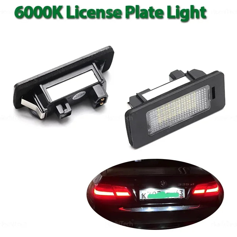 Durable White Canbus Rear License Plate Tag Lights LED for BMW 1 3 5 X Series E8 for BMW E39 E70 E60 - Automotive LED Li