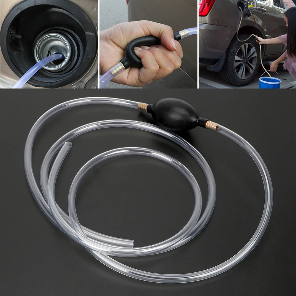 PVC Pipe Syphon Car Fuel Gas Pump Fuel Saver Auto Accessories Petrol Diesel Liquid Manual Pump W - Automotive LED Light