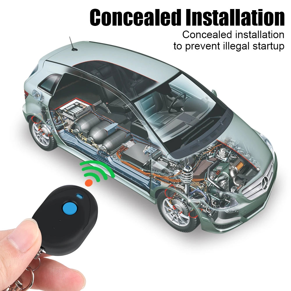 Anti-Hijacking Intelligent Circuit Cut Off Kit Car Remote Control 12V Keyless Access System Auto - Automotive LED Light