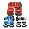 Universal Car Pedal Cover Aluminum Automatic Transmission Brake Fuel Gas Foot Pad Set Kit Pedals - Automotive LED Light