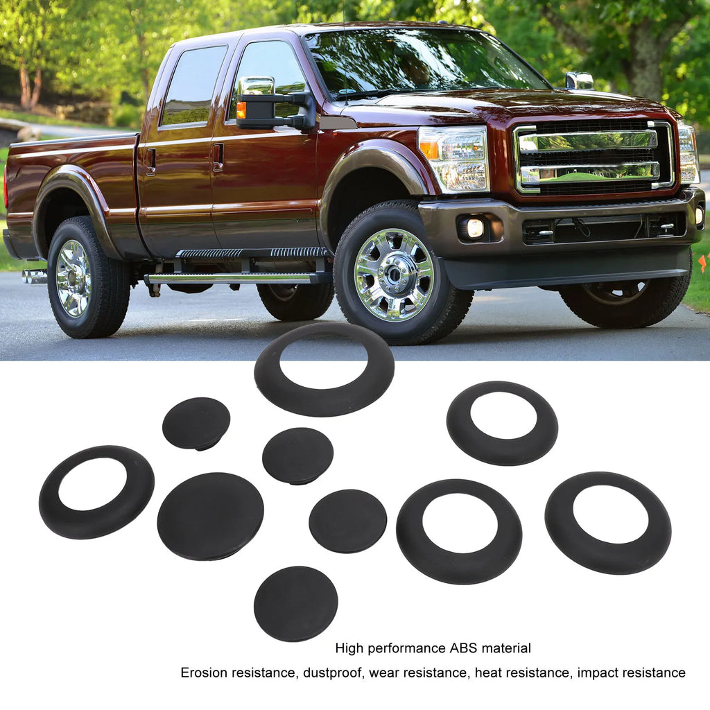 Trailer Fifth Wheel Hitch Puck Cover Plug Trim Ring Kit BC3Z 99000A25 A for F‑450 F‑550 Super Du - Automotive LED Light