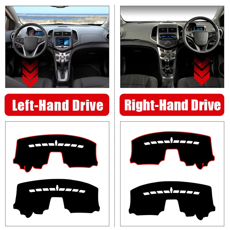 For Chevrolet Sonic Aveo 2010 2011 2012 2013 2014 2015 2016 Car Dashboard Mat Sun Shade Instrume - Automotive LED Light