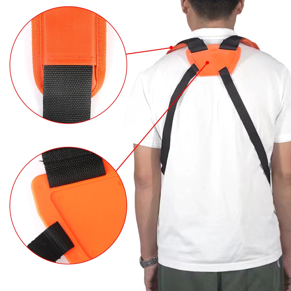 Strimmer Padded Belt W Shape Double Shoulder Harness Strap Comfortable Labor Saving for Brush Cu - Automotive LED Light