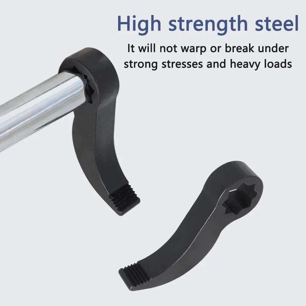 Bull Horn Pry Bar Adapter Head Tool Adjustable Angle Bar for 1/2 Ratchet Open-End Wrench Half Sh - Automotive LED Light
