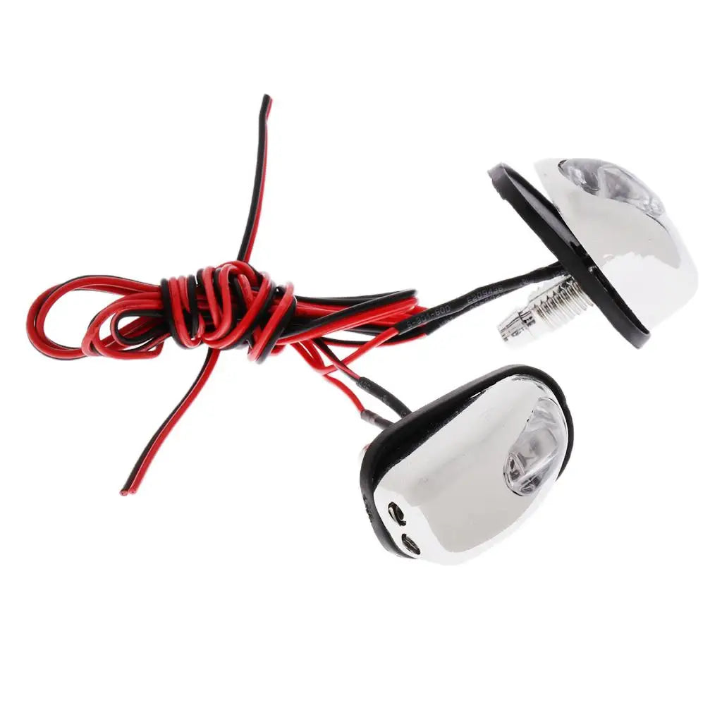 Universal Windscreen Nozzle LED 12V Jet Spray Washer Injector Car Glass Washing Accessory for Wi - Automotive LED Light