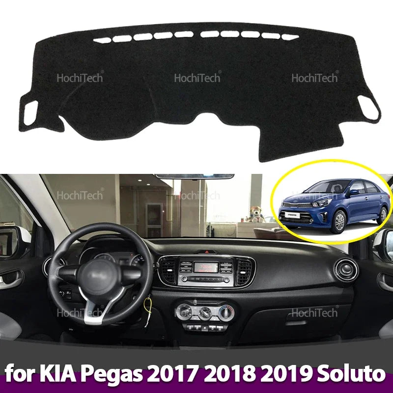 For KIA Pegas 2017 2018 2019 Soluto Anti-Slip Dashboard Cover Protective Pad Car Accessories Sun - Automotive LED Light