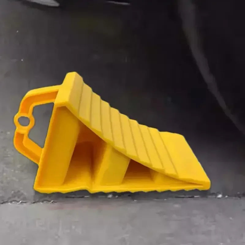 Car Trailer Wheel Chock Anti-slip Vehicle Truck Tire Stop Block with Handles Parking Wedges Car  - Automotive LED Light