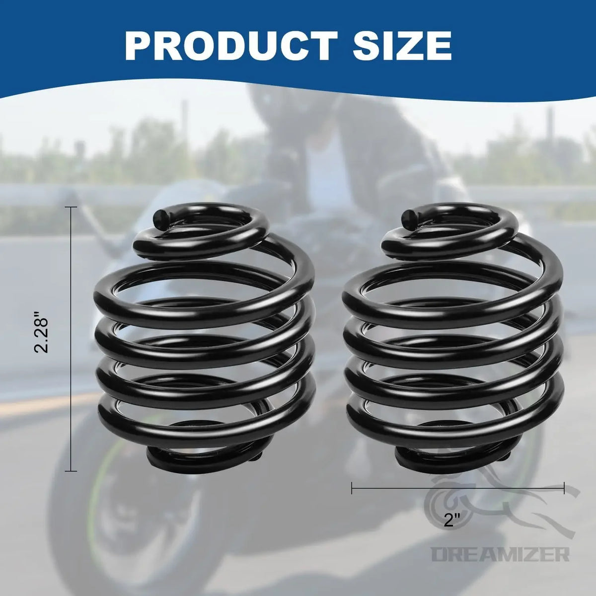 Black Solo Seat Springs Fit for Harley Davidson Chopper Bobber Softail Sportster - Automotive LED Light