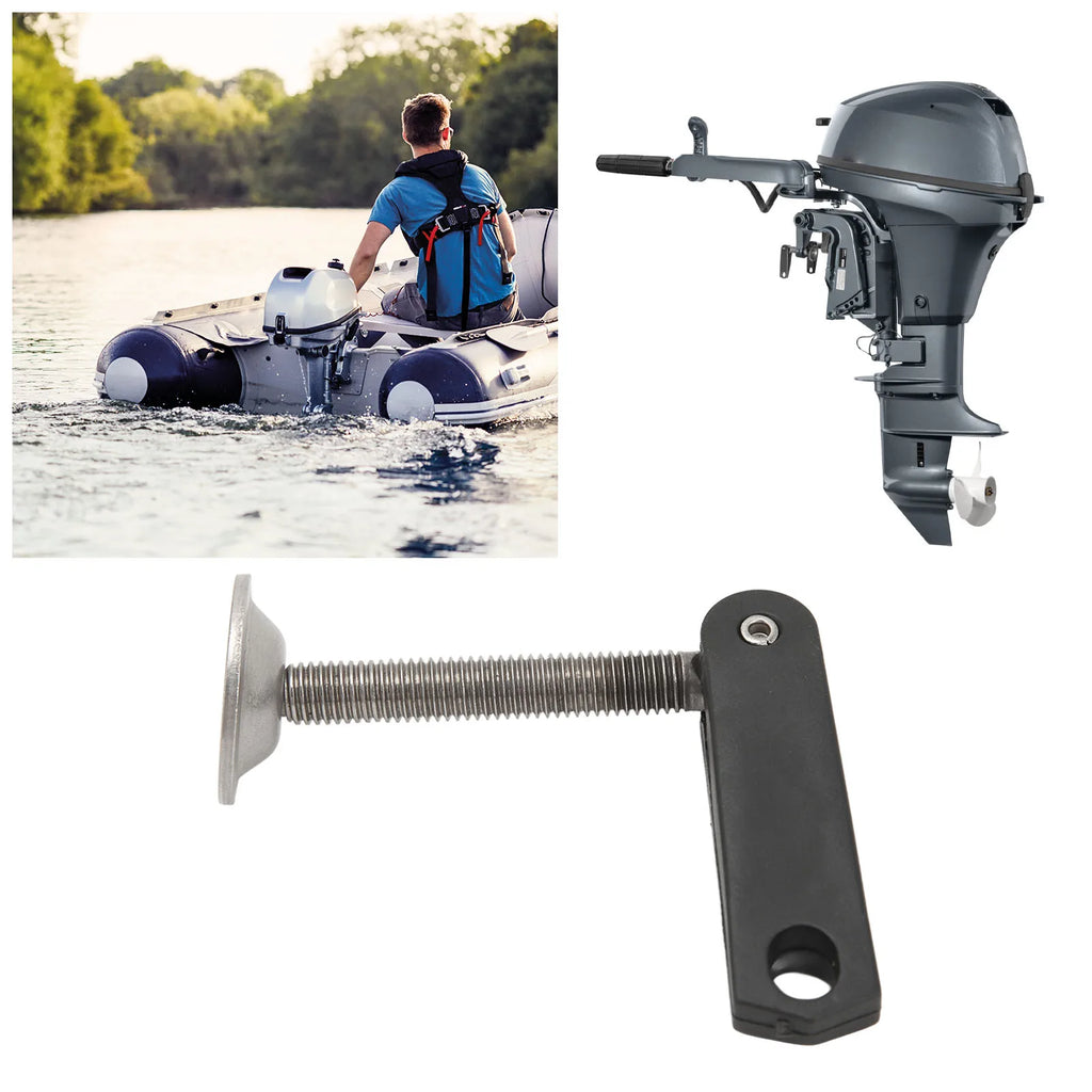 Transom Clip Handle Outboard Motor Mirror Clamping Handle Screw 6E04311800 for Yamaha 4HP 5HP 6H - Automotive LED Light