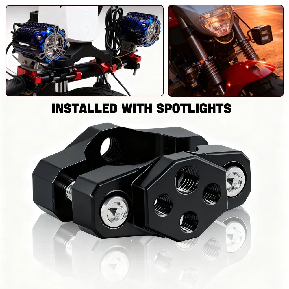 Motorcycle Lamp Bracket 22-32mm Multifunction Holder Handle Fixed Bumper Headlight Light Clamp M - LED Motorcycle Light