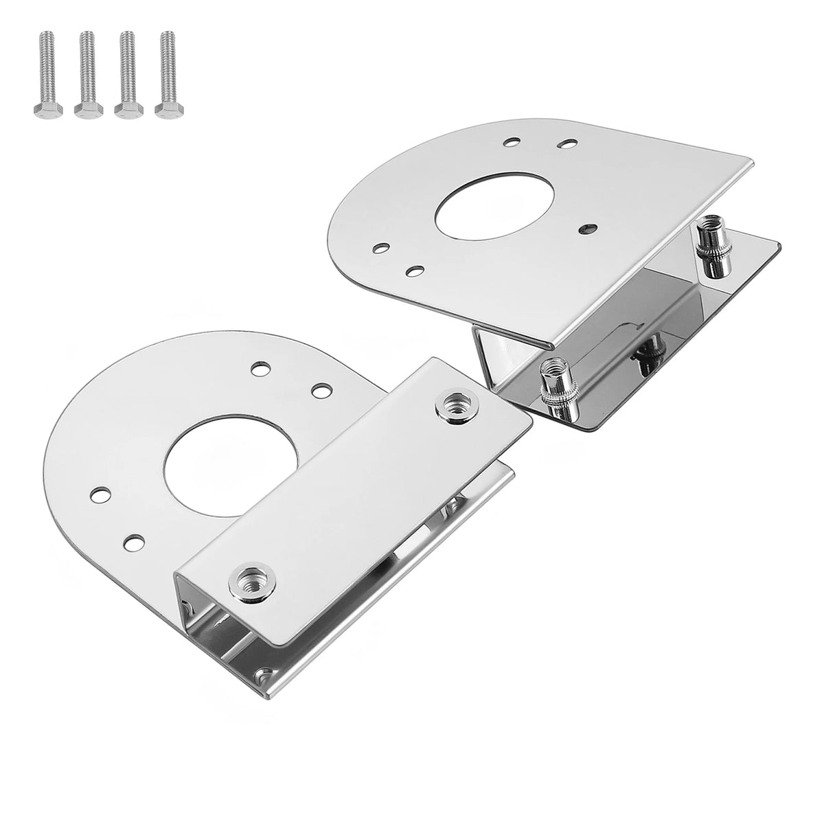 Universal Clip On Light Base Bracket 2Pcs Stainless Steel Lamp Mount Holder For Semi Trailer Tru - Automotive LED Light