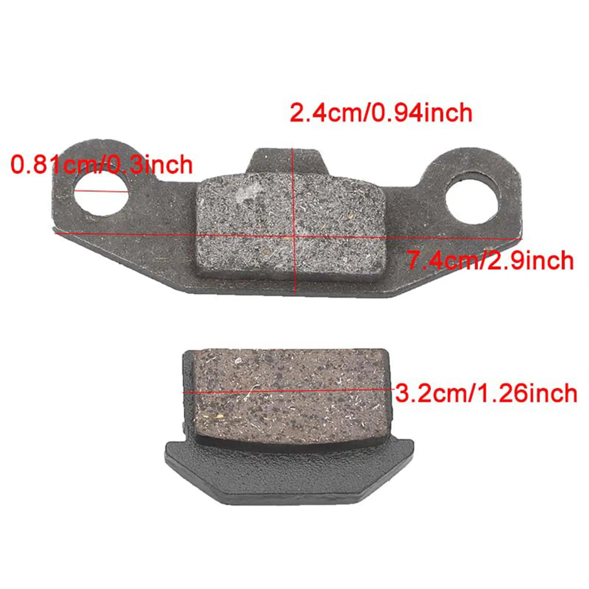 2Pcs Motorcycle Brake Pads Brake Component Driving Replacement Disc Brake Pads for SSR ATV 50cc  - Automotive LED Light