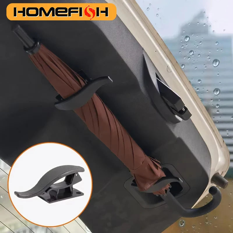2Pcs Car Seat Back Hoo Multi-purpose Trunk Umbrella Mount Holder Car Umbrella Storage Organizer  - Automotive LED Light