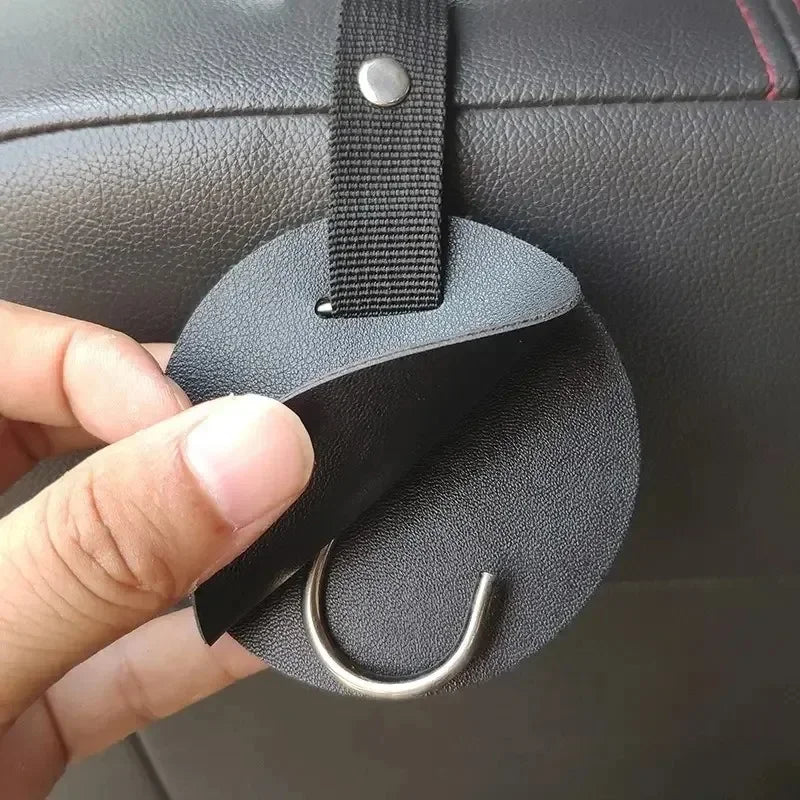 Auto Headrest Hidden Hook Car Back Seat Hanger Heavy Duty Alloy Steel Hooks for Luggage Pet Carr - Automotive LED Light
