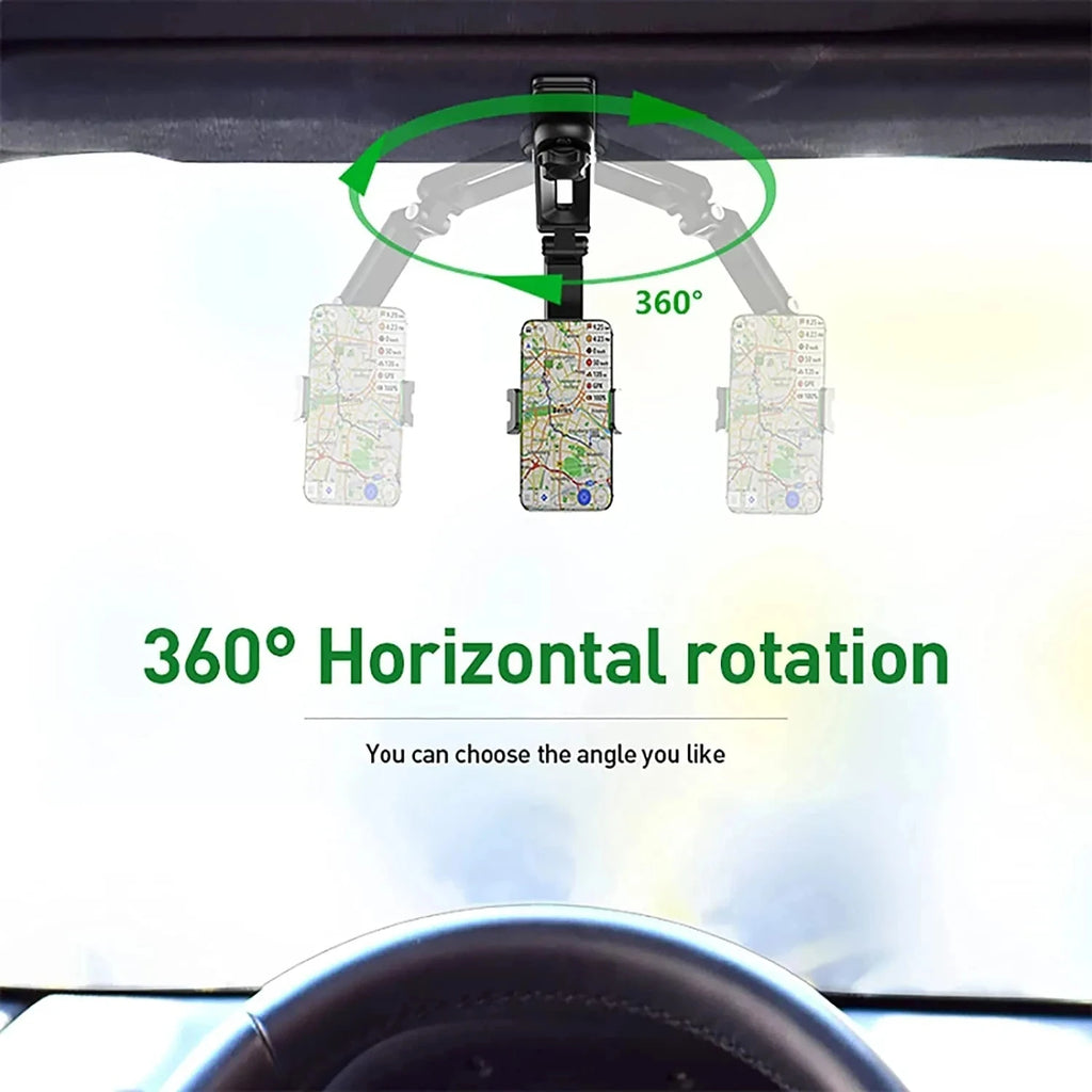 Sun Visor Phone Holder for Car Multifunctional 360° Rotating Sun Visor Cell Phone Holder with IP - Automotive LED Light