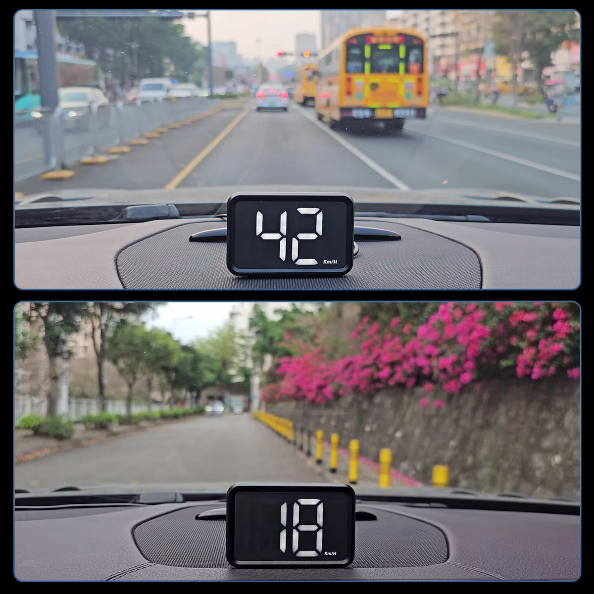 2inch X1 HUD Big Font Car Head Up Display Speedometer GPS HUD Gauge KMH Meter USB Plug White Gre - Automotive LED Light
