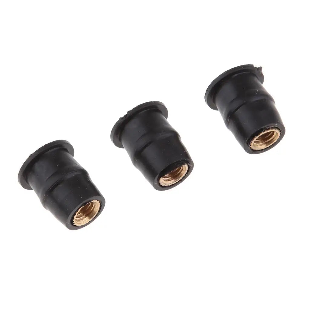 M5 Motorcycle Windscreen Rubber Well Nuts Black Flanged Sleeve Vibration Resistant Fairing Nut f - Automotive LED Light