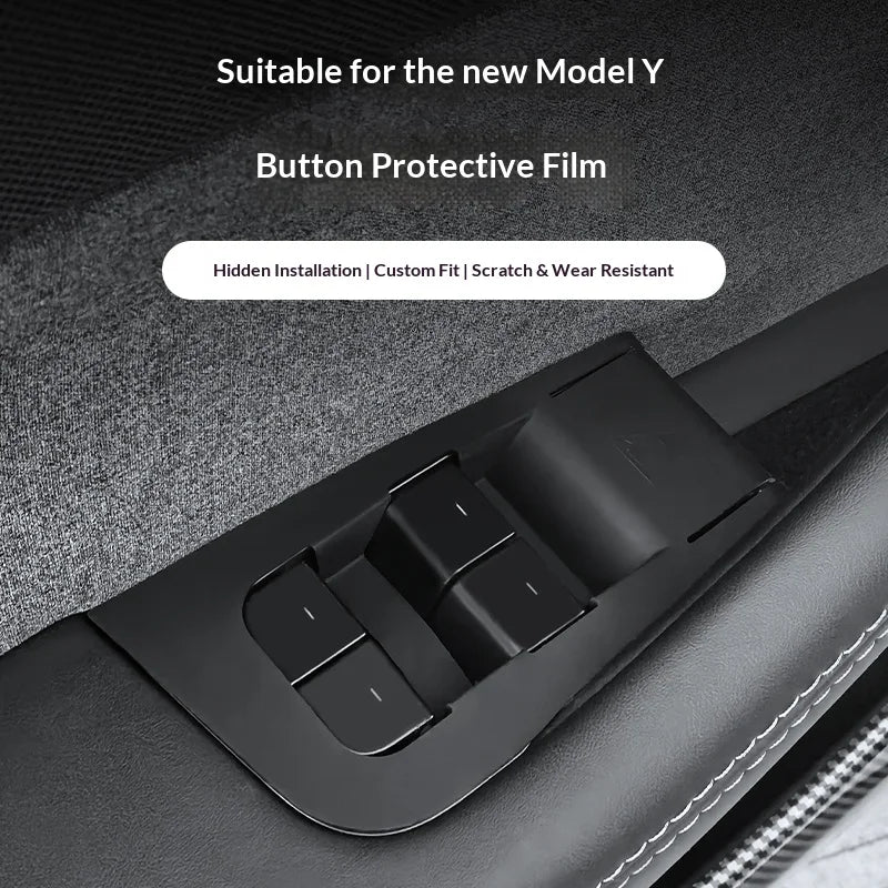 For Tesla Model Y Juniper 2025 Window Lifter Switch Buttons Silicone Door Open Handle Panel Prot - Automotive LED Light