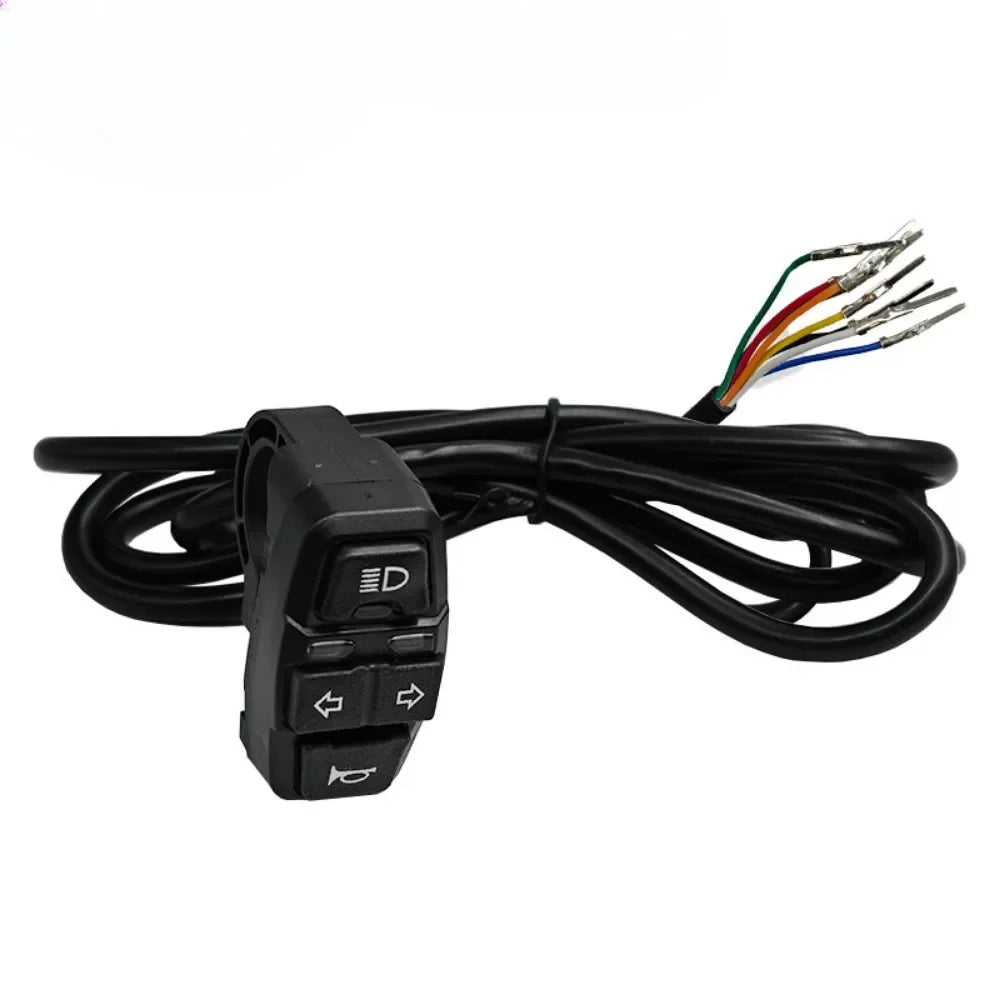 3 in 1 Electric Bike Scooter Switch Headlight Turn Signal Horn Switch 36V/48V ON/OFF Control Swi - LED Motorcycle Light