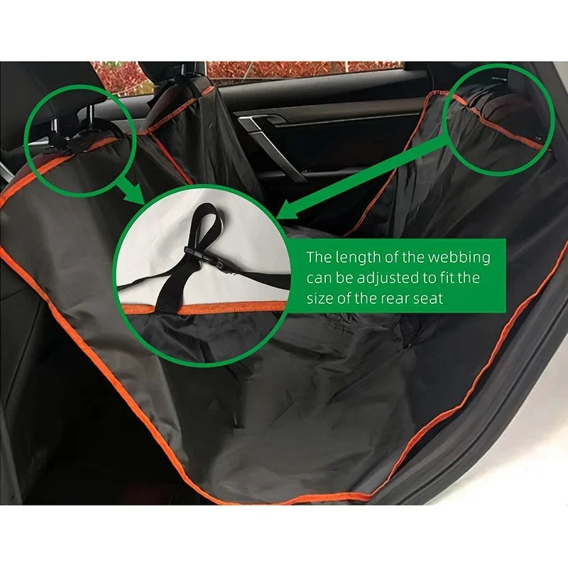 Premium Oxford Cloth Dog Car Seat Cover Durable Waterproof Scratchproof Pet Hammock Cushion Prot - Automotive LED Light