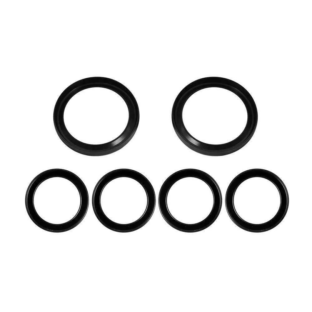6Pcs Motorcycle Speedometer Gauge Burst Bezel Trim Kit For Harley Touring Electra Glide CVO Ultr - Automotive LED Light