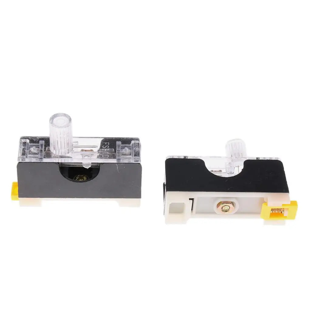 6x30mm Fuse Socket DIN Rail Mounted Mini Glass Fuse Holder Base with Light for Car Automotive Vi - Automotive LED Light