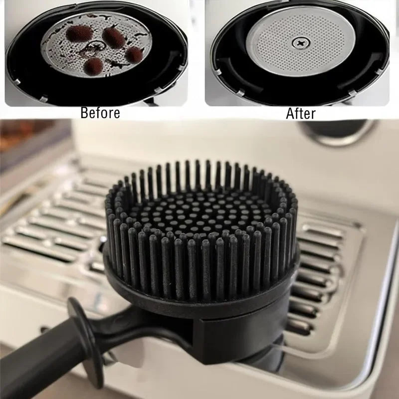 Detachable Espresso Cleaning Brush 51 58mm Silicone Group Head Brush 360 Degree Rotation Coffee  - Automotive LED Light