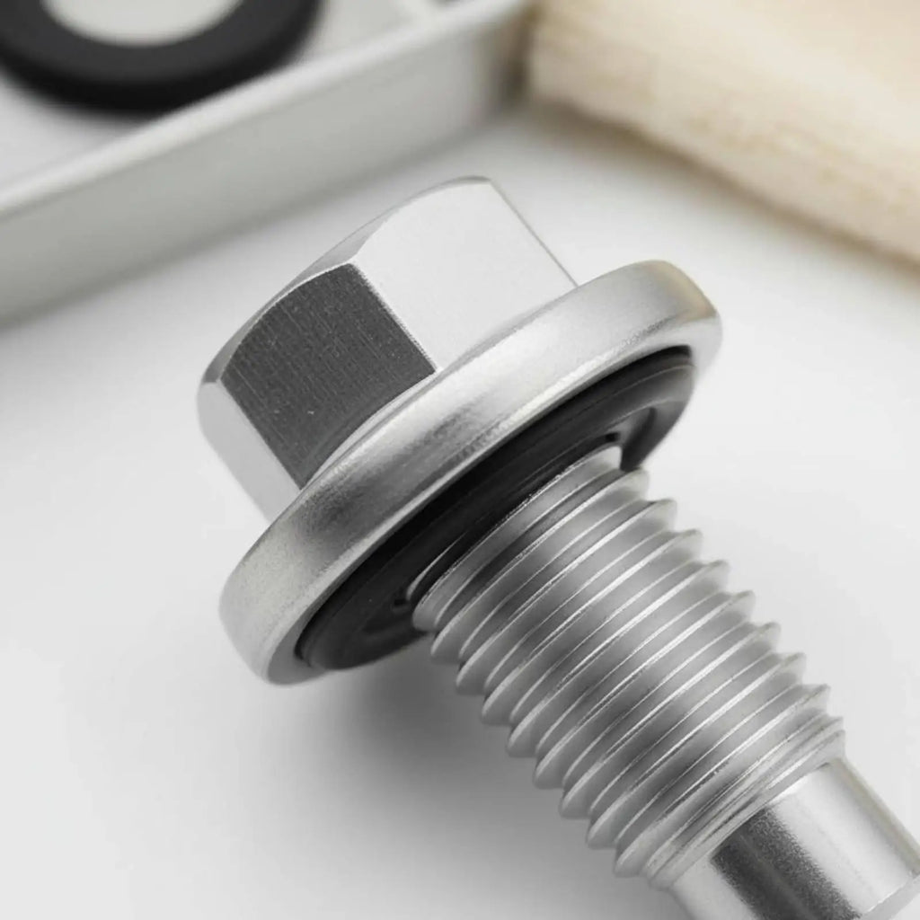 6 Pieces 12mm Oil Drain Plug Includes 5 Spare Washers Oil Drain Plug Gasket Set Zinc-Coated Auto - Automotive LED Light