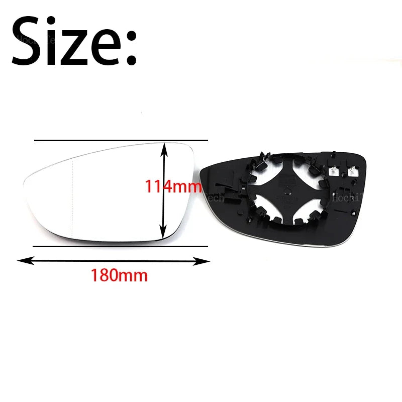 Left or Right Door Side Heated Wing Mirror Glass For Volkswagen VW CC 08-16, EOS for Volkswagen MK6 A5 B7 - Automotive L