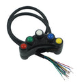 Universal Aluminum 7/8" 22mm Motorcycle Handlebar Switch Turn Signal Headlight Fog Light Horn ON - LED Motorcycle Light