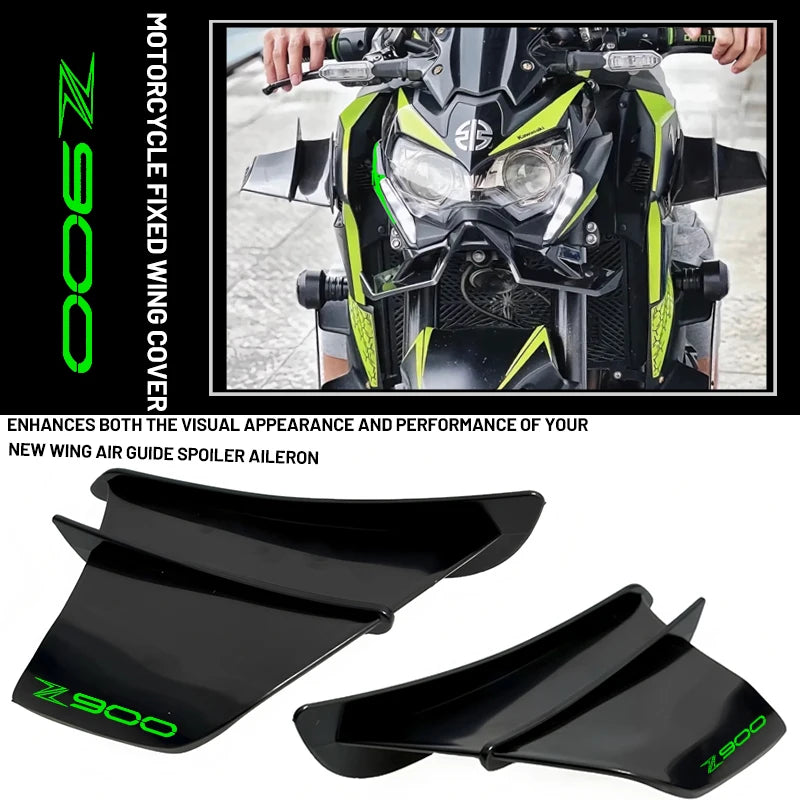 Motorbike Small size Fixed Wing Side Spoiler Winglets Aerodynamic Wing Spoiler F for Z900 2020-2024 - Automotive LED Lig