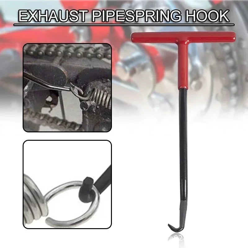 Motorcycle Repair Tool Exhaust Spring Hook T Shaped Handle Exhaust Pipe Spring Puller Installer  - Automotive LED Light