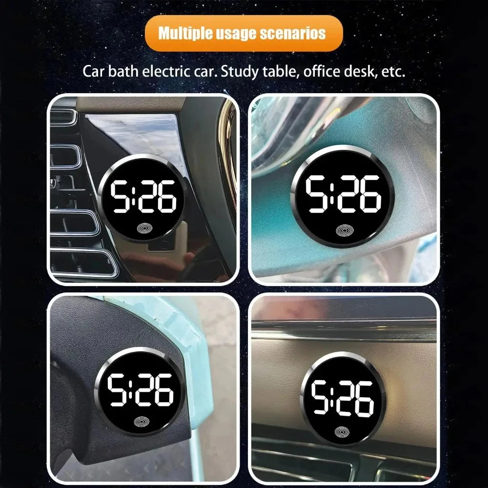 Fashionable Car LED Clock Touch-Control Dashboard Watch with LED Display Light for Fridge RV Cla - Automotive LED Light