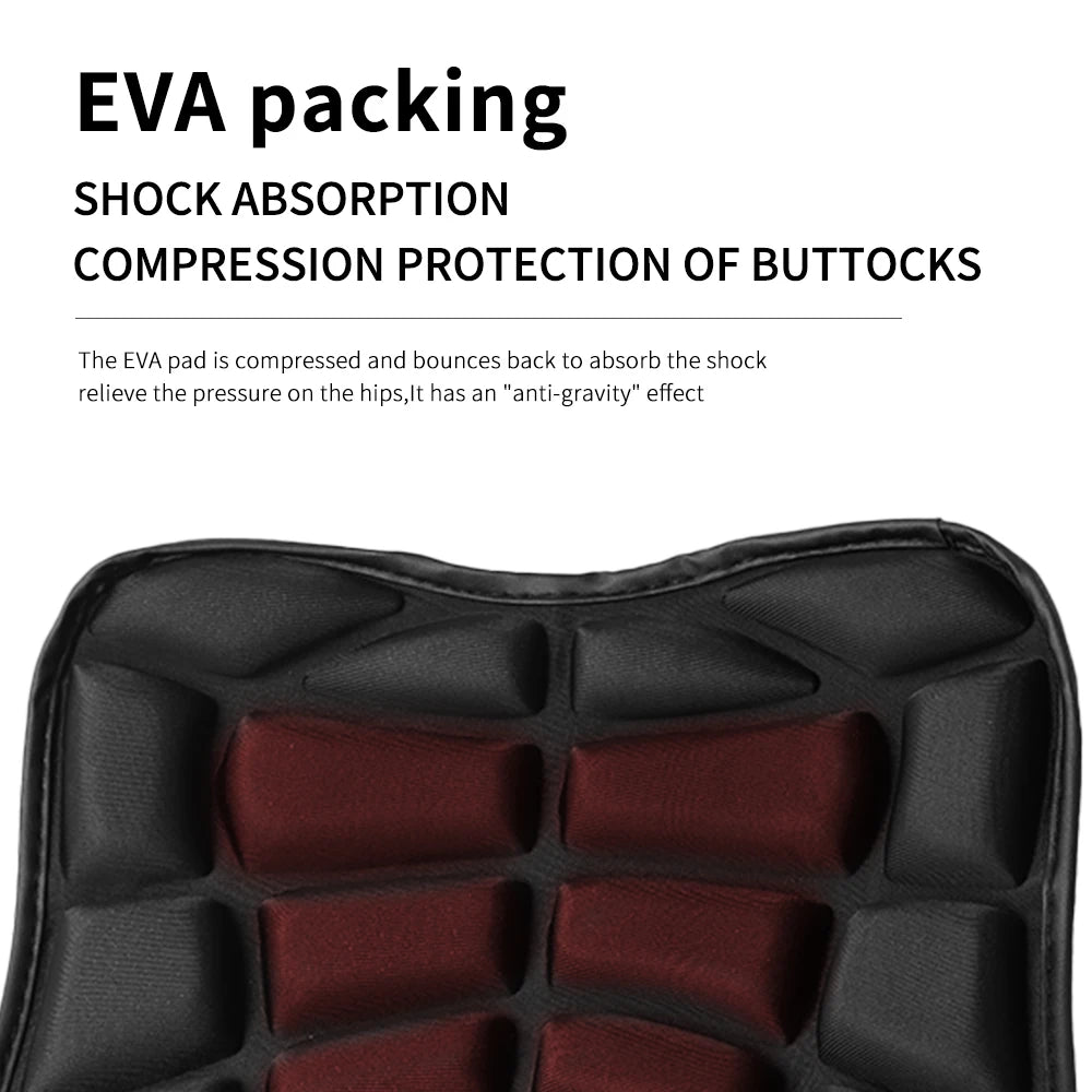Comfort Gel Motorcycle Seat Pad 3D Breathable Universal Shock Absorbing Cushion Bike Seat Cover  - Automotive LED Light