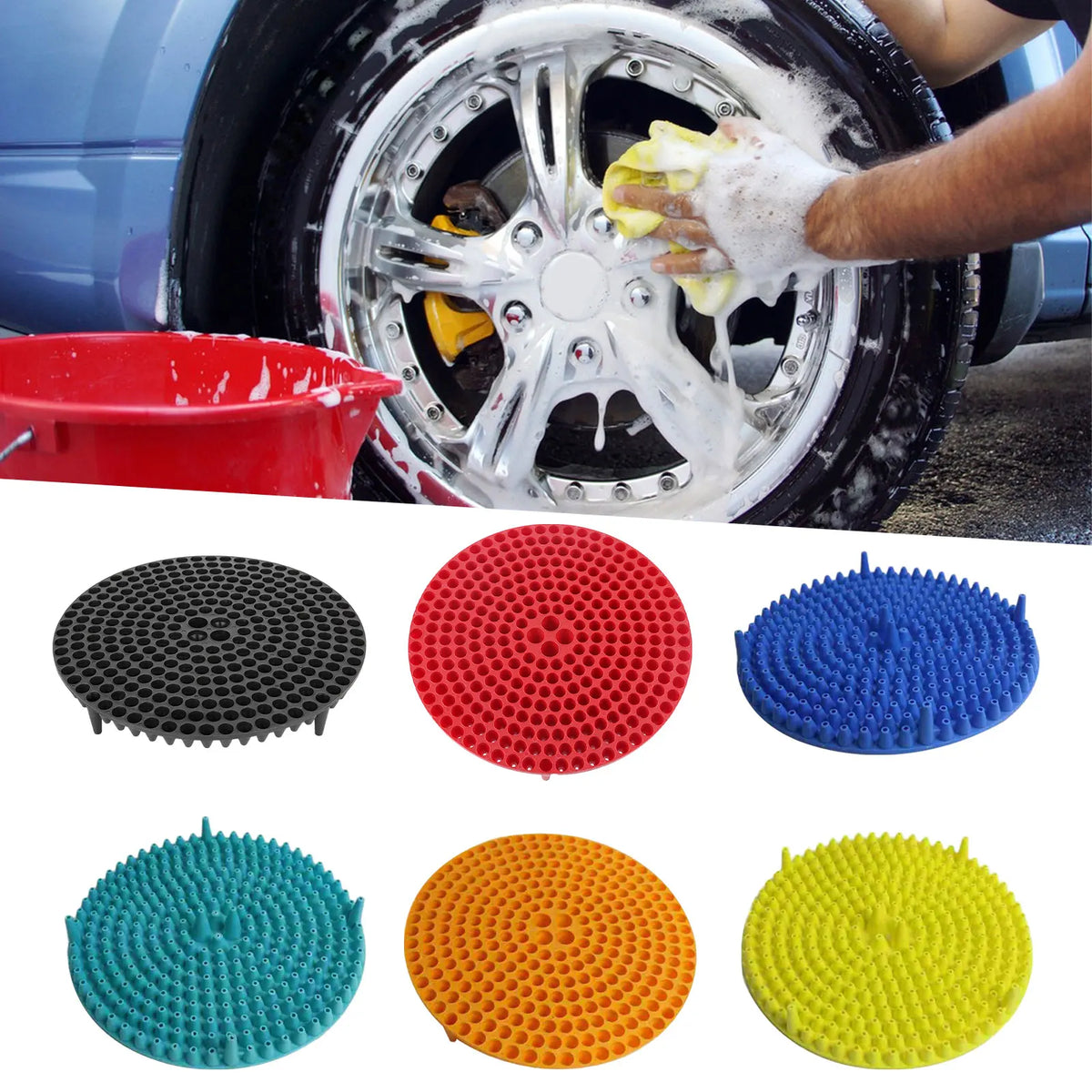 Car Washing Bucket Insert 23cm Car Detailing Bucket Cleaning Kits Auto Detailing Tools for RV Ho - Automotive LED Light