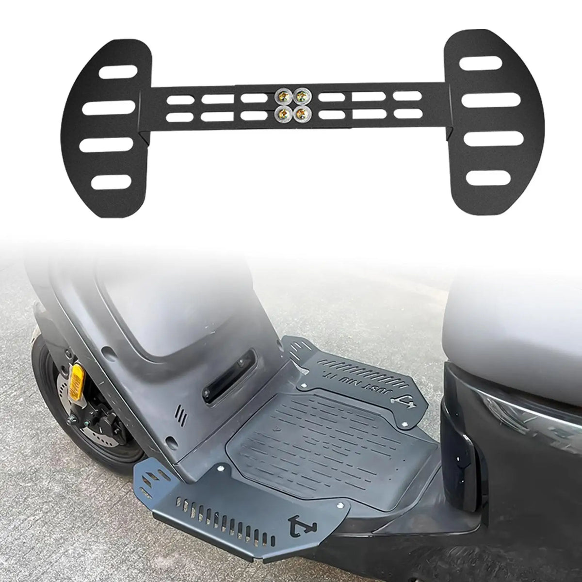 Electric Bike Front Footrest Adjustable Widen Front Foot Pedal Foot Rest Easy to Install Motorcy - Automotive LED Light