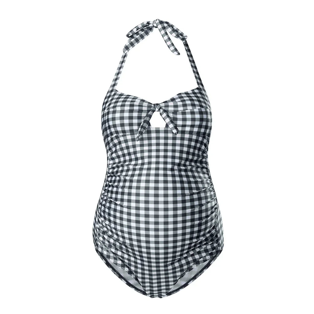 2025 Summer Maternity Swimwear Women Lattice Printed Summer Bikini Swimsuit Maternity Tankinis B - Automotive LED Light