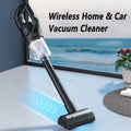 Car Vacuum Cleaner 2 in 1 60000PA Wireless Cleaner Handheld Chargeable Compressed Air Duster Vac - Automotive LED Light