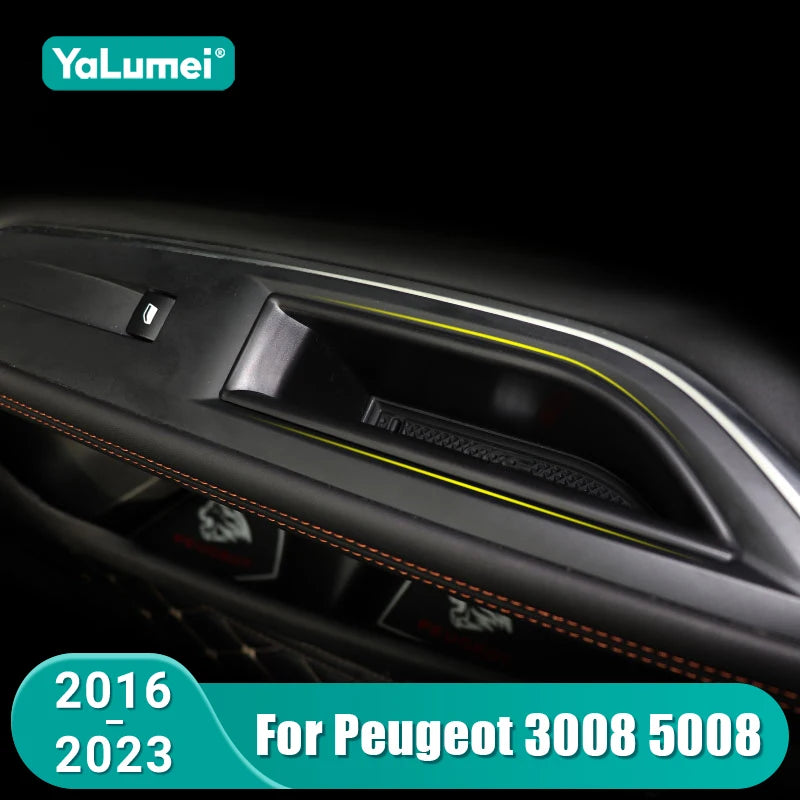 For Peugeot 3008 5008 GT 2016 2017 2018 2019 2020 2021 2022 2023 Car Organizer Door Armrest Stor - Automotive LED Light